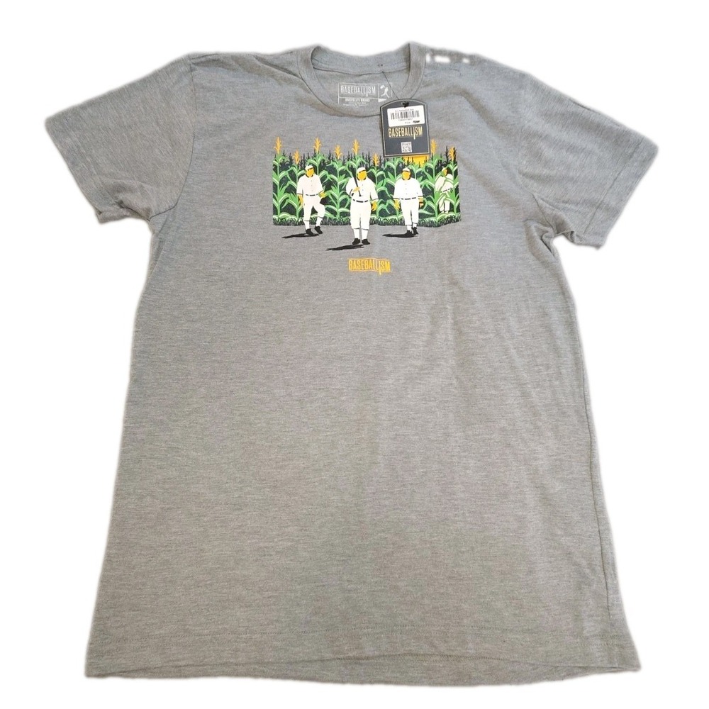 Baseballism Universal Studios Field of Dreams Grey Corn Field Quote T-Shirt L
